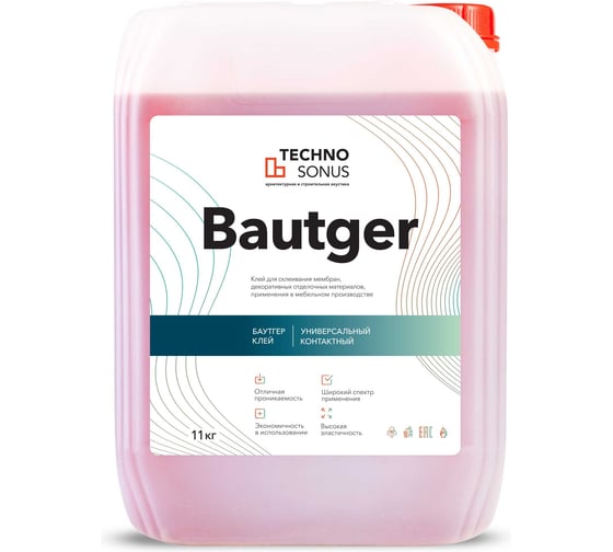 Изображение товара Клей ТехноСонус Баутгер канистра 10л 1400200001