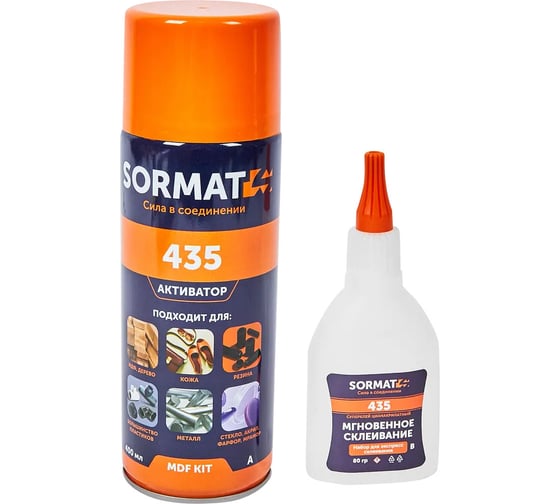 Изображение товара Набор для экспресс склеивания универсальный SORMAT MDF KIT 435 9630220480