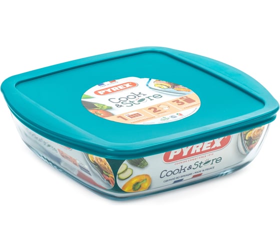 Изображение товара Блюдо для запекания и выпечки с крышкой COOK and STORE 20x17x6см квадратное PYREX 211P000/5046ST