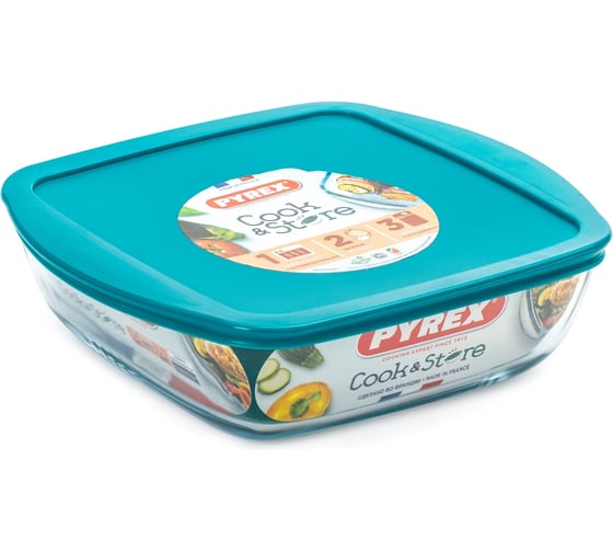 Изображение товара Блюдо для запекания и выпечки с крышкой COOK and STORE 25x22x7см квадратное PYREX 212P000/5045ST