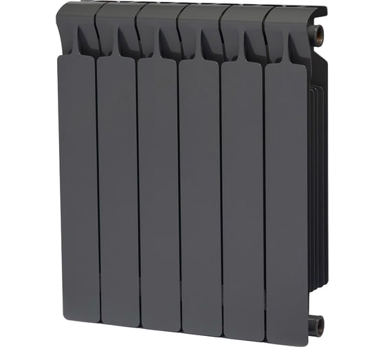 Изображение товара Биметаллический радиатор RIFAR MONOLIT 500 Титан 06 секц. бок. R-MN-500-06-TI