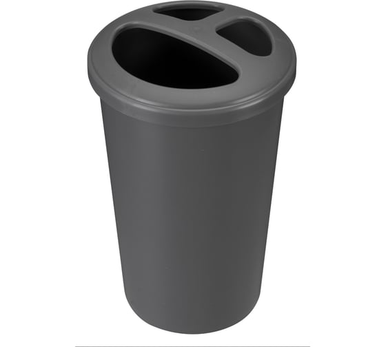 Изображение товара Стакан для зубных щеток Econova "SCANDI" 83x83x122 мм, 0.4 л, серый 435240611