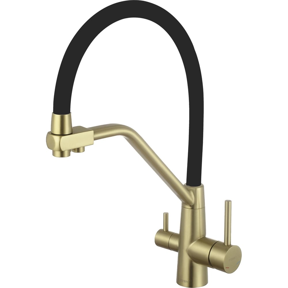 Изображение товара Смеситель для кухонной мойки Fmark FS0662-C01 с переключателем на фильтр и поворотным изливом