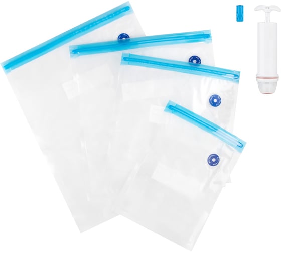 Изображение товара Набор вакуумных пакетов для продуктов Рыжий кот 4 шт, с насосом, VBB 107577