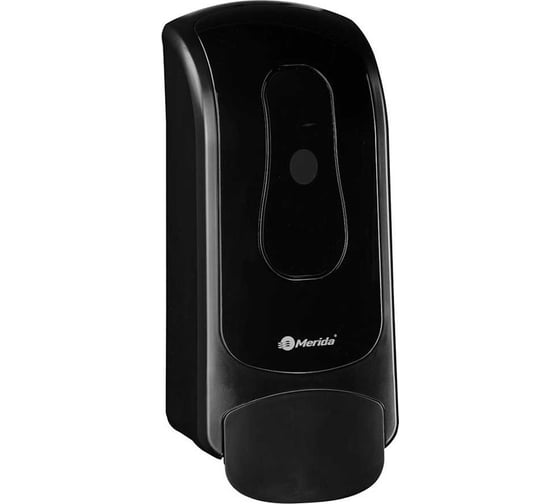 Изображение товара Дозатор для жидкого мыла MERIDA ONE СЛИМ пластиковый, механический, наливной, черный, 1 л DEC002
