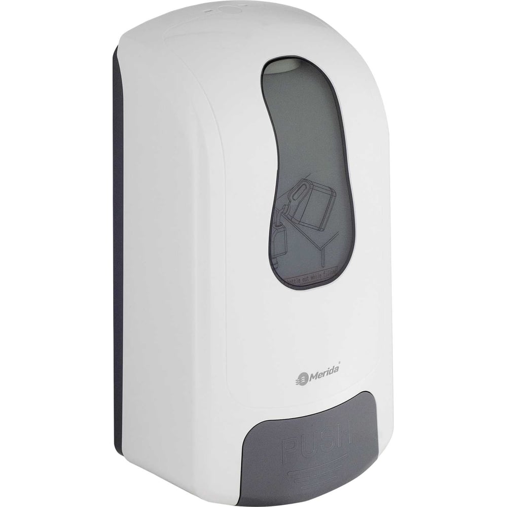 Изображение товара Дозатор для жидкого мыла MERIDA ONE пластиковый механический 1 литр белый