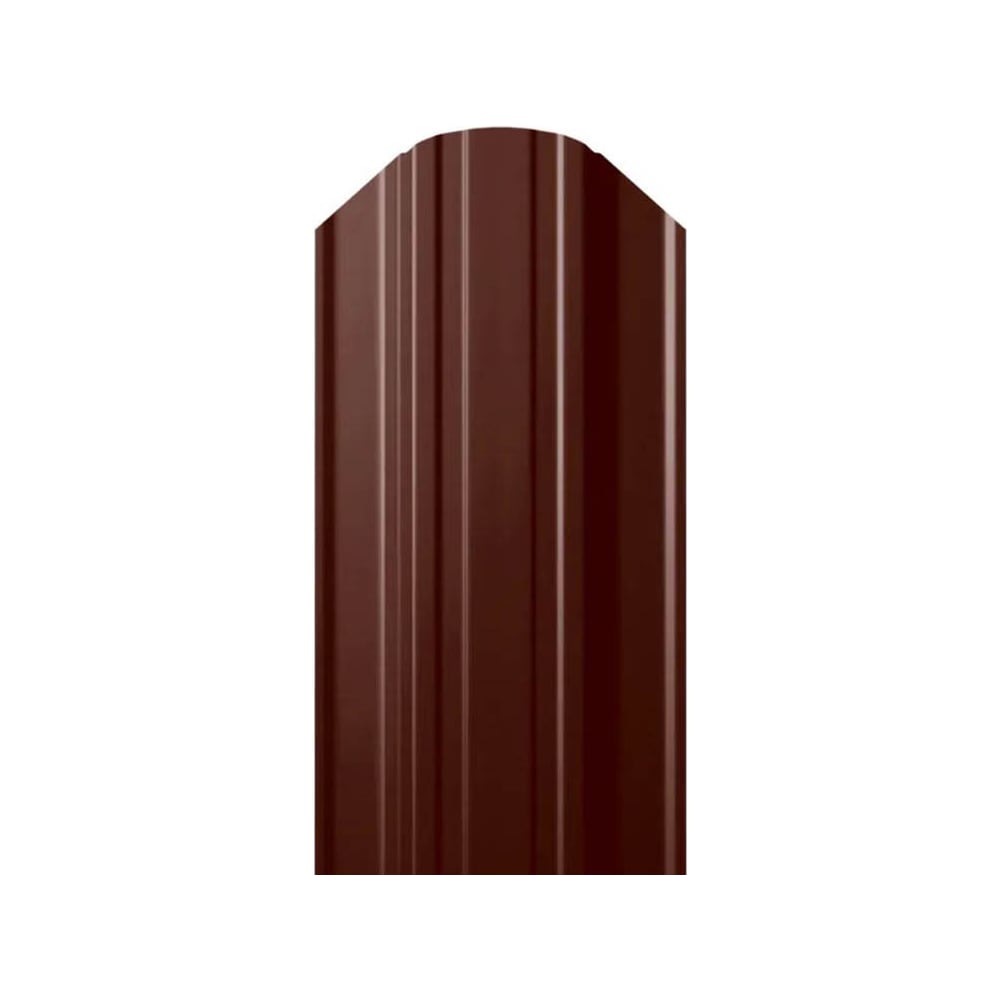 Изображение товара Металлический штакетник евроштакетник оцинкованный коричневый 1.5м 20 шт