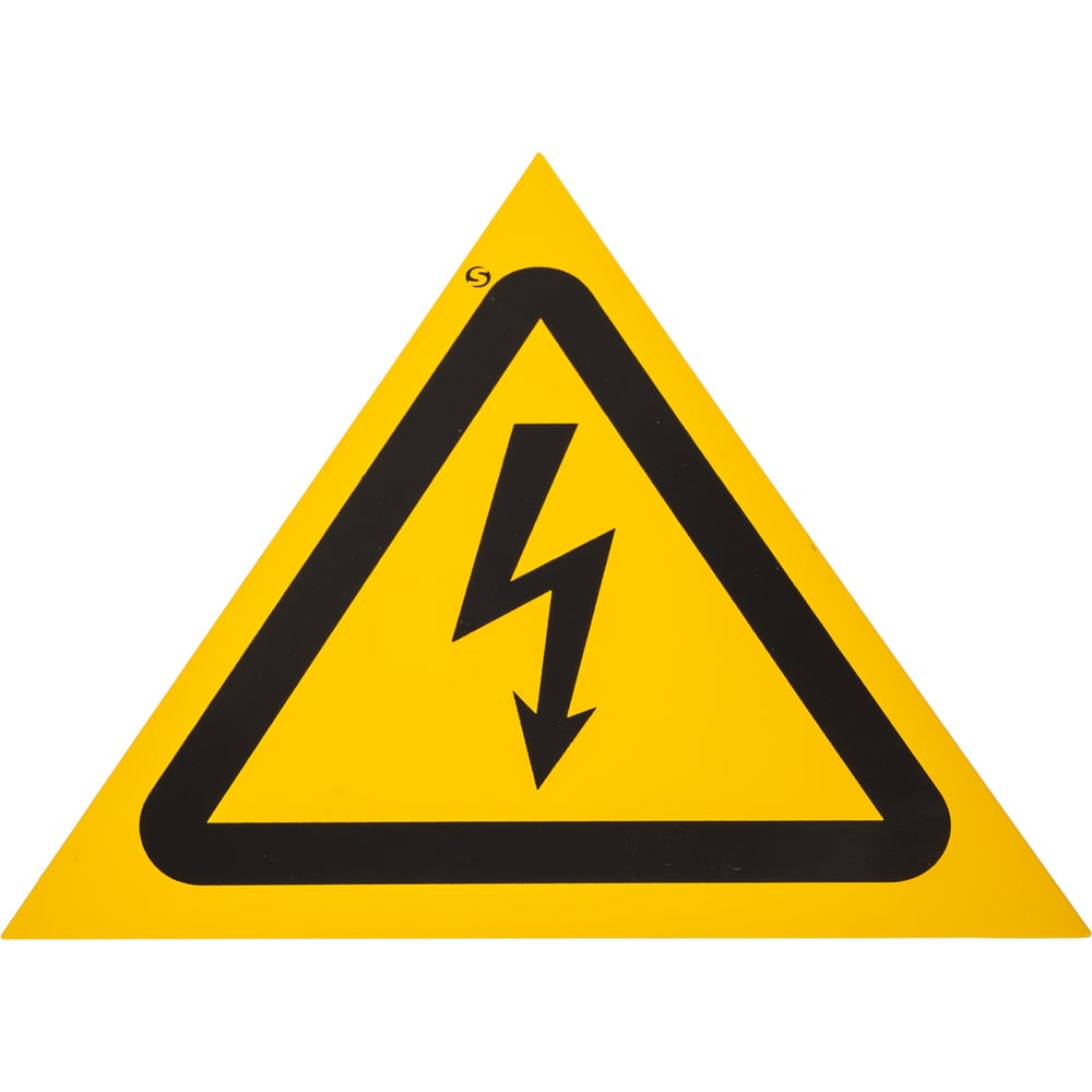Изображение товара Знак W08 Опасность поражения электрическим током 200 мм пластик