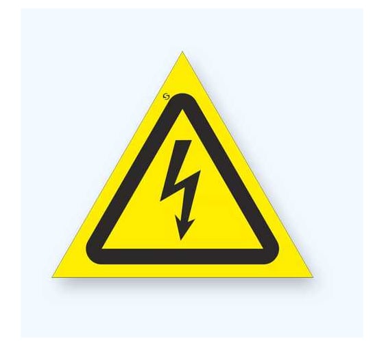 Изображение товара Знак Стандарт W08 "Опасность поражения электрическим током" 00-00024237 (200 мм, пленка ПП)