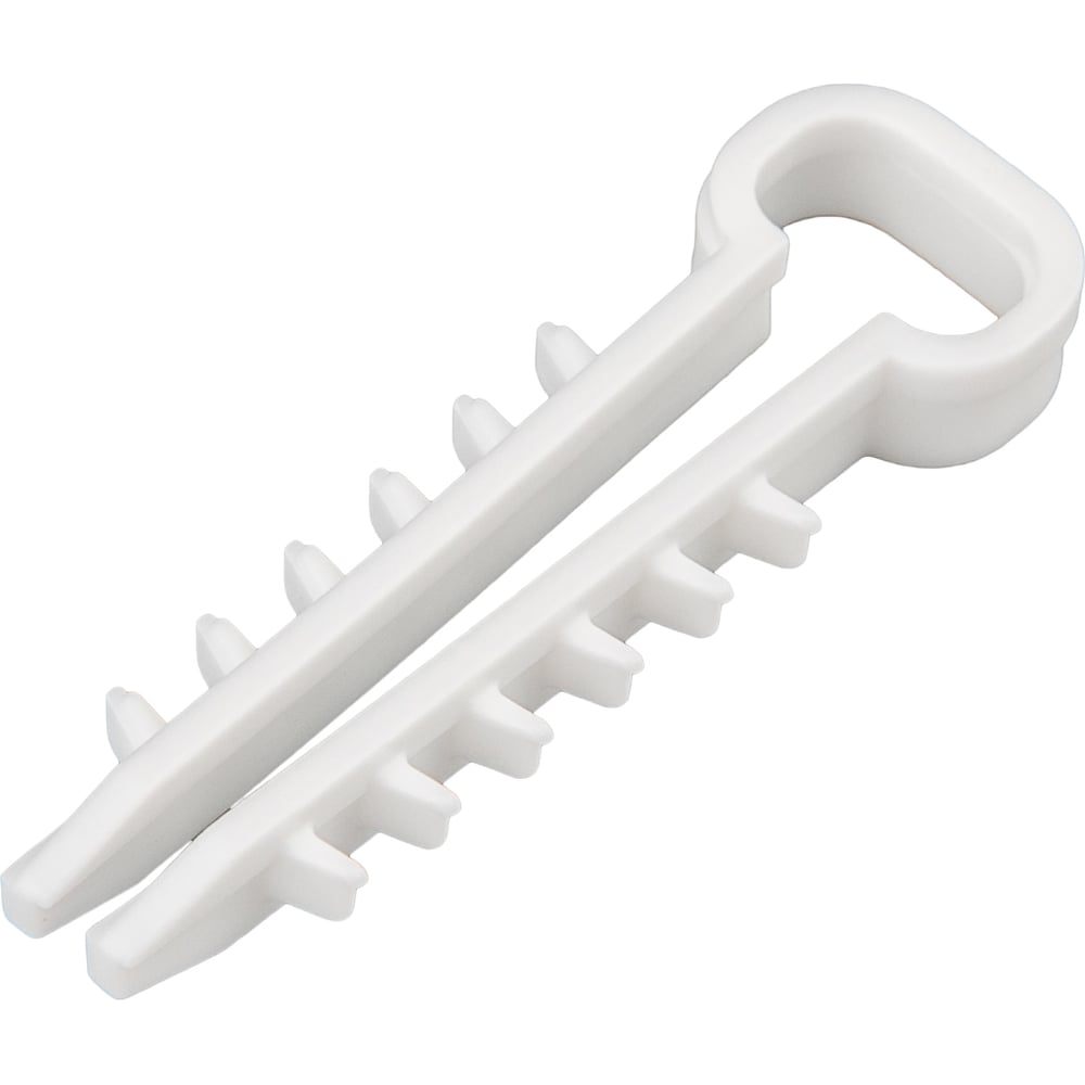 Изображение товара Нейлоновый дюбель-хомут REXANT 5х10 мм белый 100 шт для плоского кабеля