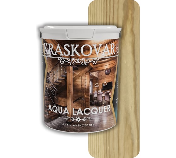 Изображение товара Акриловый лак-антисептик Kraskovar «Аква Лак», бесцветный 2л 1329