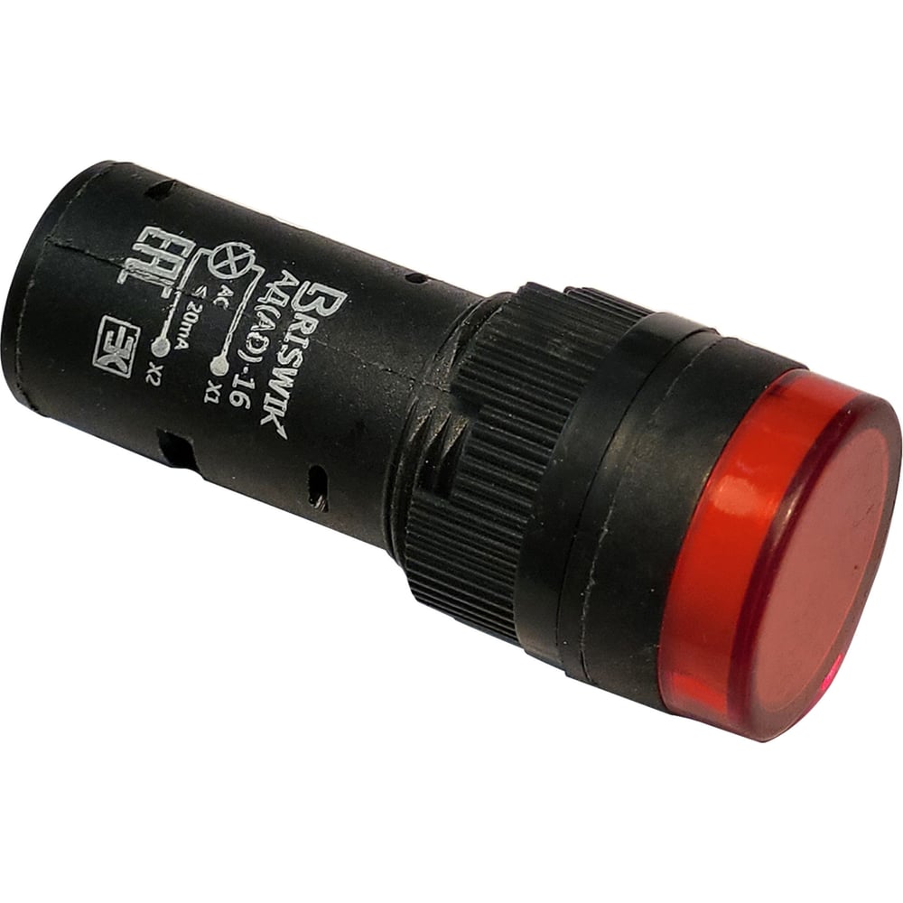 Изображение товара Светодиодный индикатор Briswik АД-16 красный 24В IP65 для промышленной установки