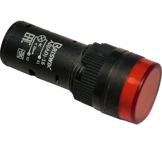 Изображение товара Индикатор светодиодный Briswik АД(AD)-16 красный 24В AC/DC IP65 16AC/DC24V-r.BR