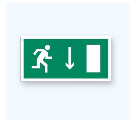 Изображение товара Знак Е09 "Указатель двери эвакуационного выхода (правосторонний)" Стандарт Знак 100x200 мм, пленка ПП 00-00051520