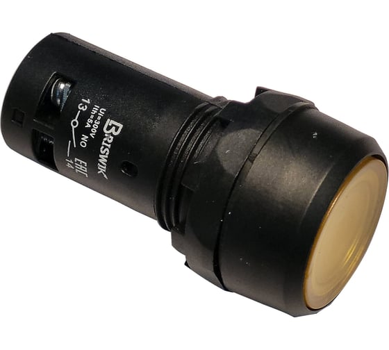 Изображение товара Выключатель Briswik КМЕ 1110м -Л 24В желтый 1но+0нз Цилиндр-моноблок IP40 с Индикацией XB7NJ08B1.BR