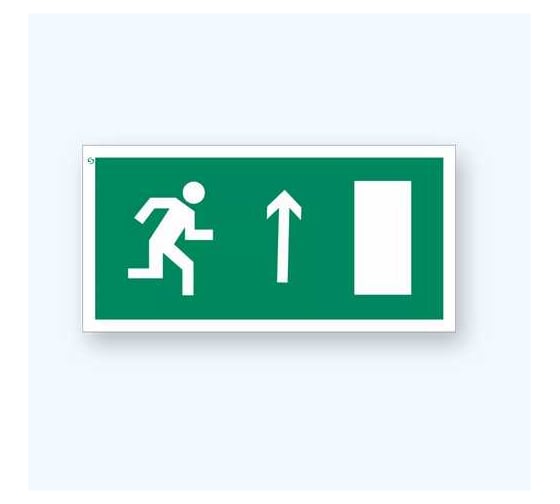 Изображение товара Знак Е11 "Направление к эвакуационному выходу прямо" правосторонний, Стандарт Знак 100x200 мм, пленка ПП 00-00037571