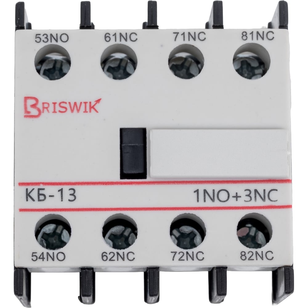 Изображение товара Дополнительный контактный блок фронтальный к LC1D Briswik КБ-13 1НО+3НЗ
