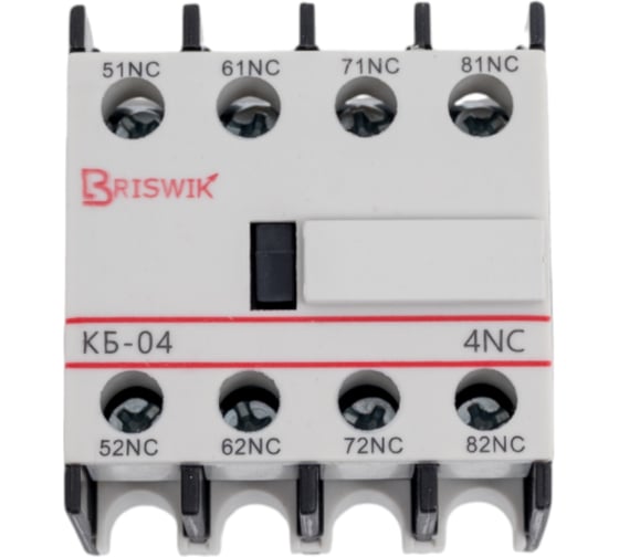 Изображение товара Дополнительный контактный блок фронтальный к LC1D Briswik КБ-04 4НЗ винтовой зажим, LADN04.BR