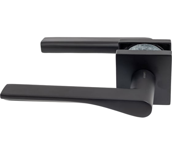 Изображение товара Ручка дверная фалевая на квадратной накладке ARCHIE L040 71BL матовый черный 940002024039