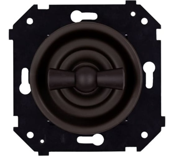 Изображение товара Выключатель 1-клавишный проходной Bironi (скрытый монтаж), Коричневый матовый B3-201-22M