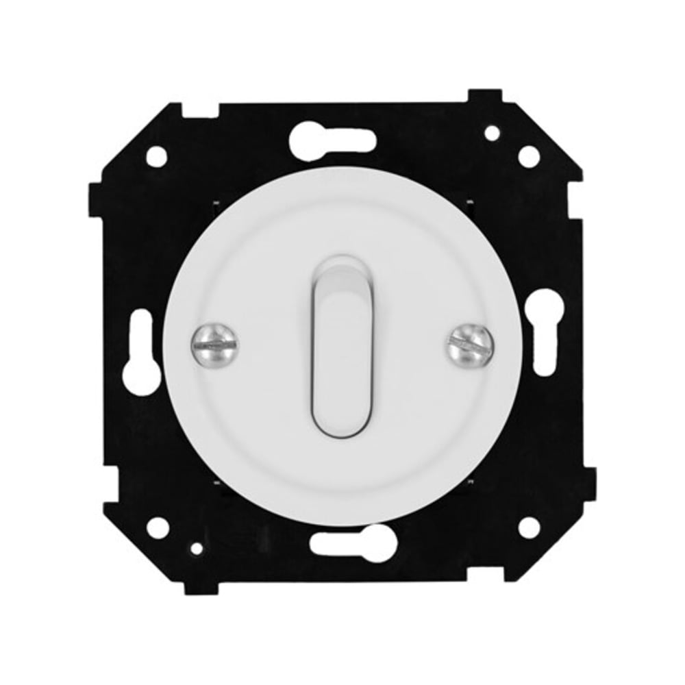 Изображение товара Выключатель 1-клавишный проходной Bironi B3-221-21M белый матовый