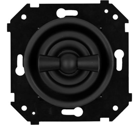 Изображение товара Выключатель 1-клавишный Bironi (скрытый монтаж), Черный матовый B3-200-23M