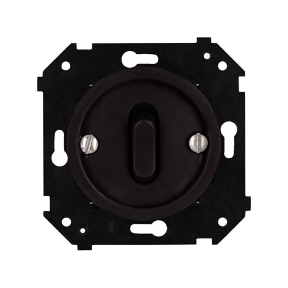 Изображение товара Выключатель 1-клавишный Bironi скрытый монтаж коричневый матовый B3-220-22M