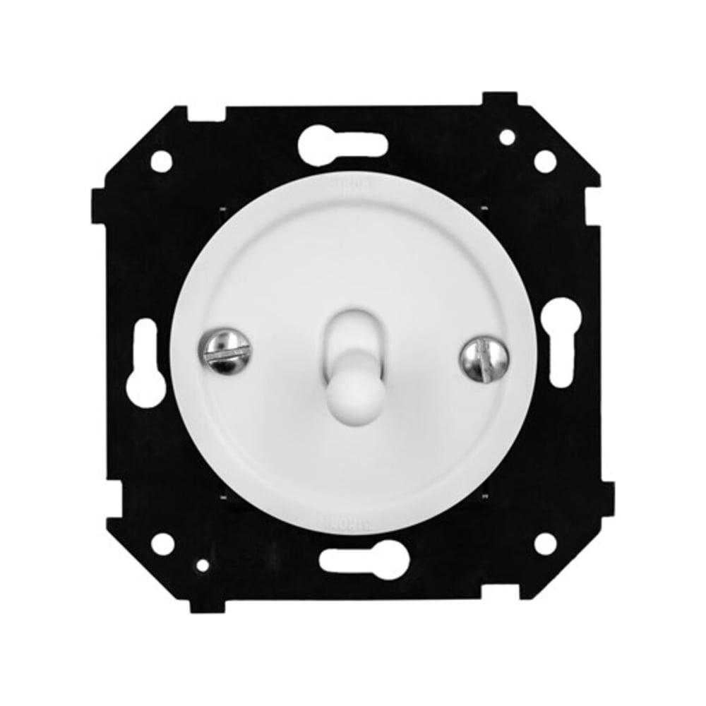 Изображение товара Выключатель 1-клавишный проходной Bironi B3-231-21M белый матовый