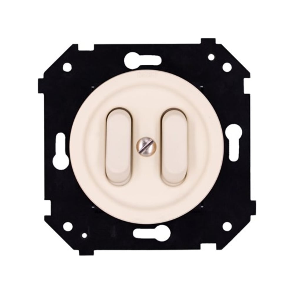 Изображение товара Выключатель 2-клавишный Bironi скрытый монтаж песочное золото