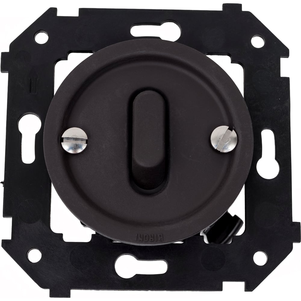 Изображение товара Выключатель 1-клавишный проходной Bironi скрытый монтаж коричневый матовый B3-221-22M