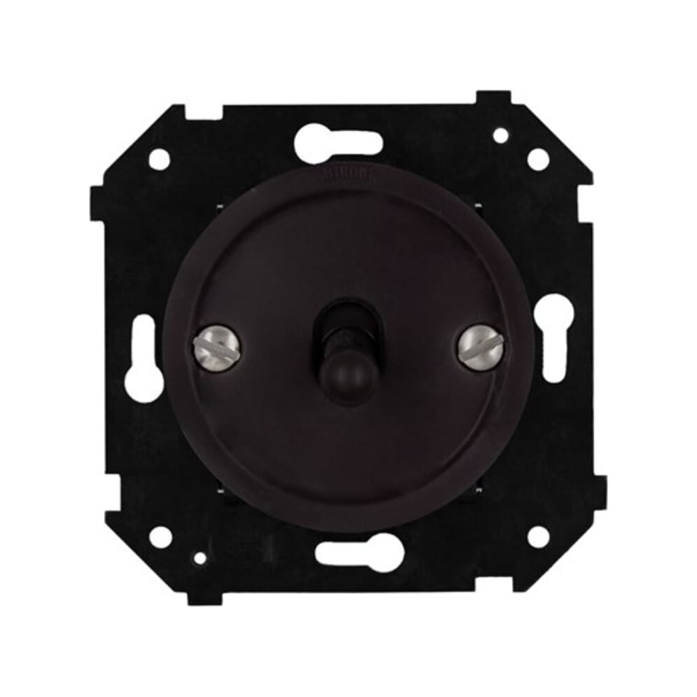 Изображение товара Выключатель 1-клавишный Bironi скрытый монтаж коричневый матовый B3-230-22M