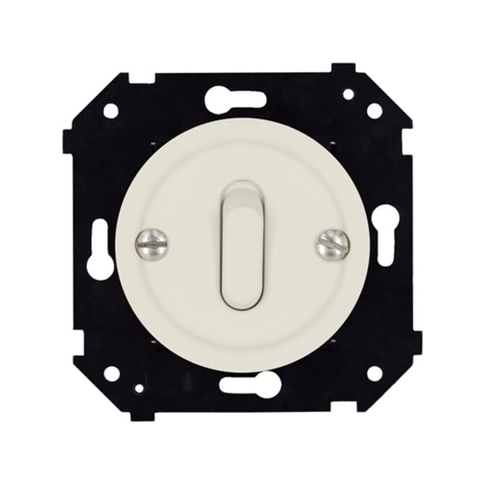 Изображение товара Выключатель 1-клавишный Bironi скрытый монтаж слоновая кость матовый B3-220-211M