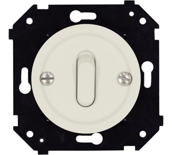 Изображение товара Выключатель 1-клавишный Bironi (скрытый монтаж), пластик, цвет Слоновая кость матовый (клавишный) B3-220-211M