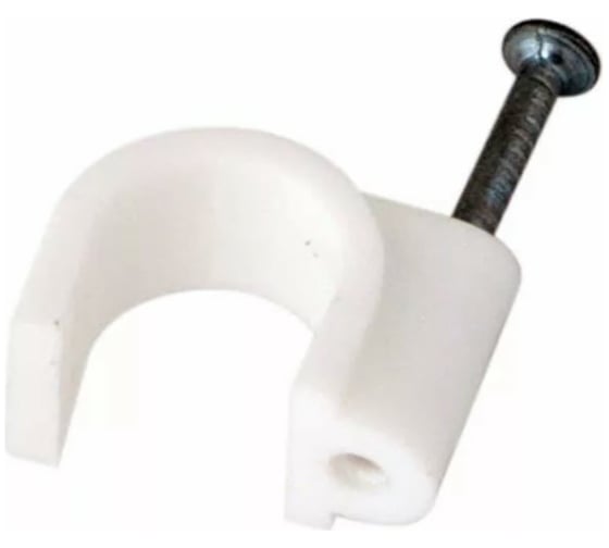 Изображение товара Круглый крепеж кабеля REXANT 14 мм, белый 50шт 07-4014