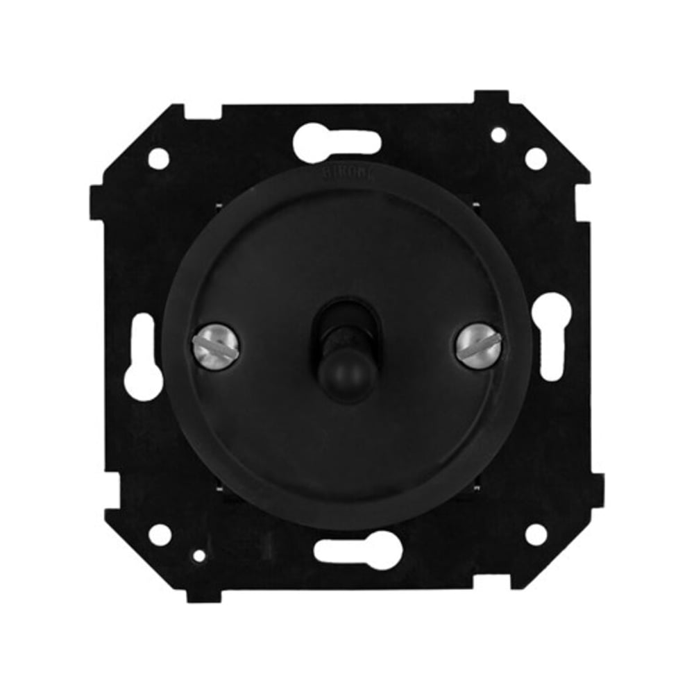 Изображение товара Выключатель 1-клавишный Bironi с скрытым монтажом черный матовый B3-230-23M