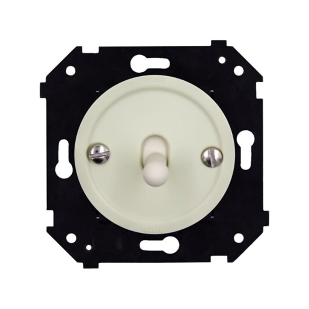 Изображение товара Выключатель 1-клавишный Bironi скрытый монтаж цвет Слоновая кость