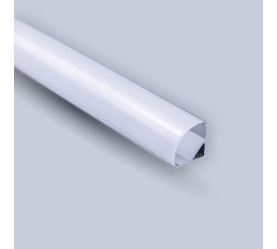 Изображение товара Угловой алюминиевый профиль ELEGANZ 16x16 мм с рассеивателем, м 25511