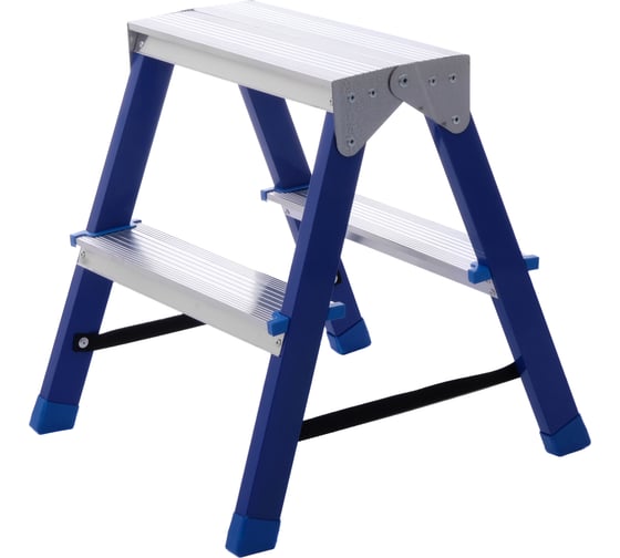 Изображение товара Стремянка STAIRS стальная двухсторонняя с алюминиевыми ступенями ЛАЙТ 02 ступени CST202