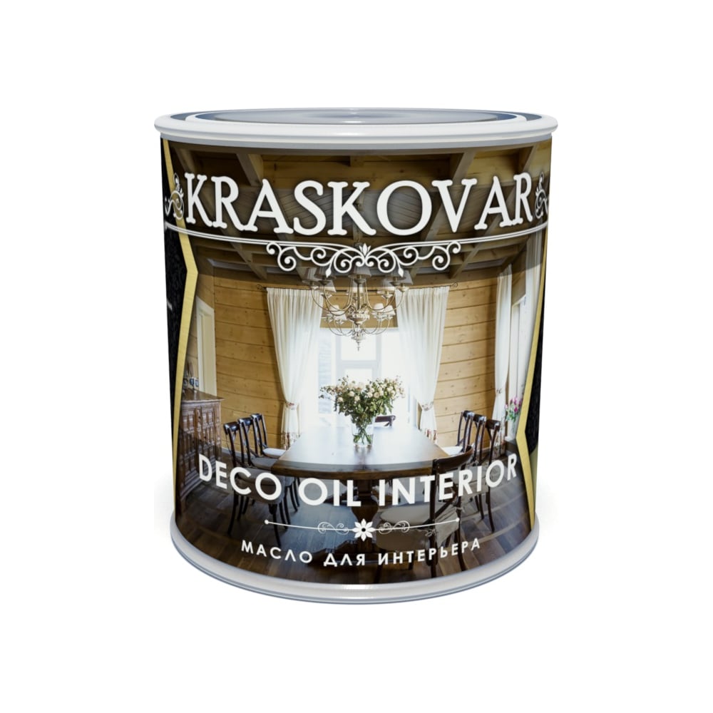 фото Масло для интерьера kraskovar deco oil interior волна, 0.75 л 1267
