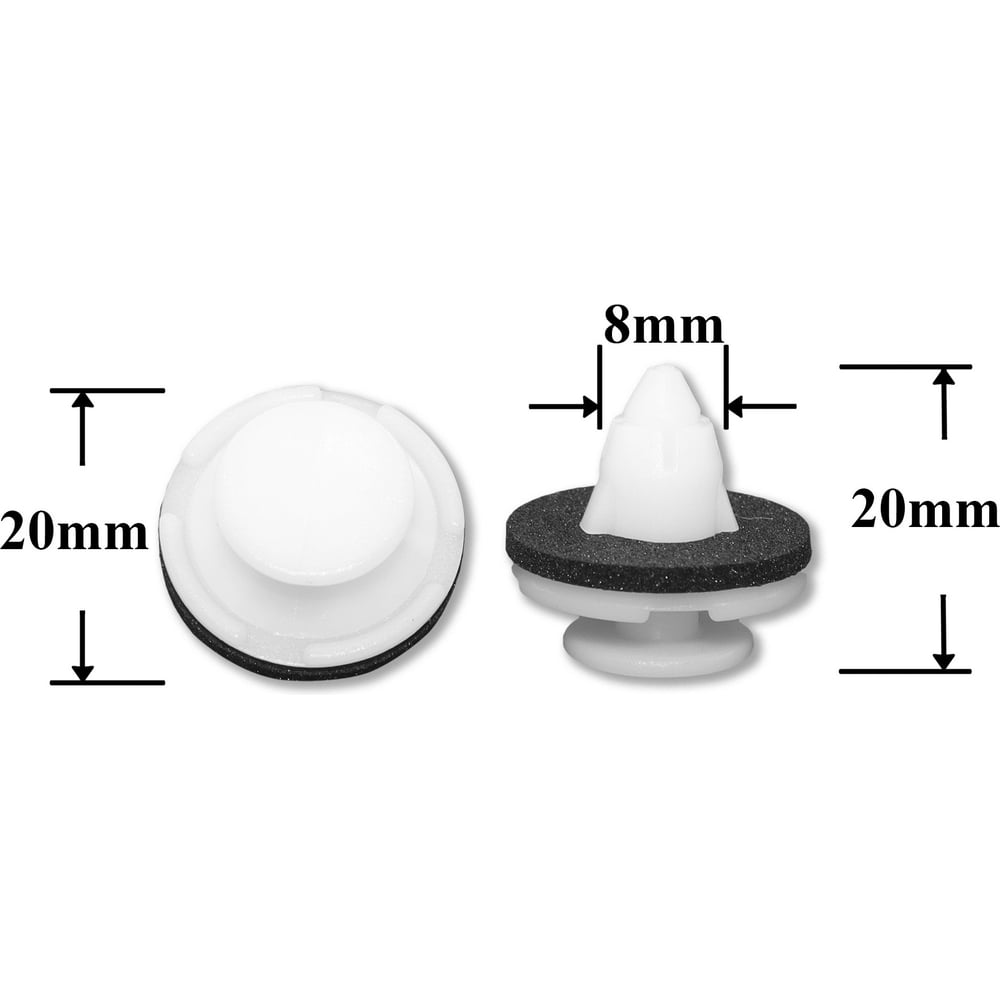 Изображение товара Автокрепеж для Honda Acura 10 шт 91512SJK003 КрепАвто надежный пластиковый крепеж