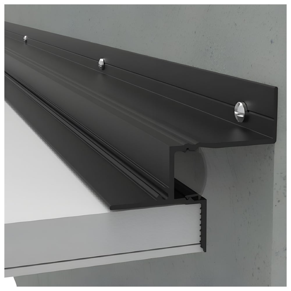 Изображение товара Плинтус потолочный ДИАЛ для подсветки, длина 2000 мм, черный матовый