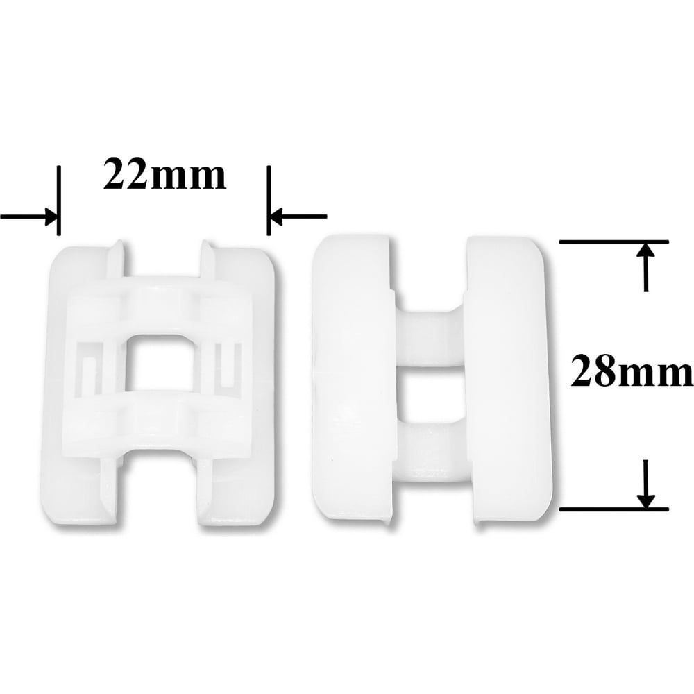 Изображение товара КрепАвто 1276B Автокрепеж для Renault - ножки молдингов, белые
