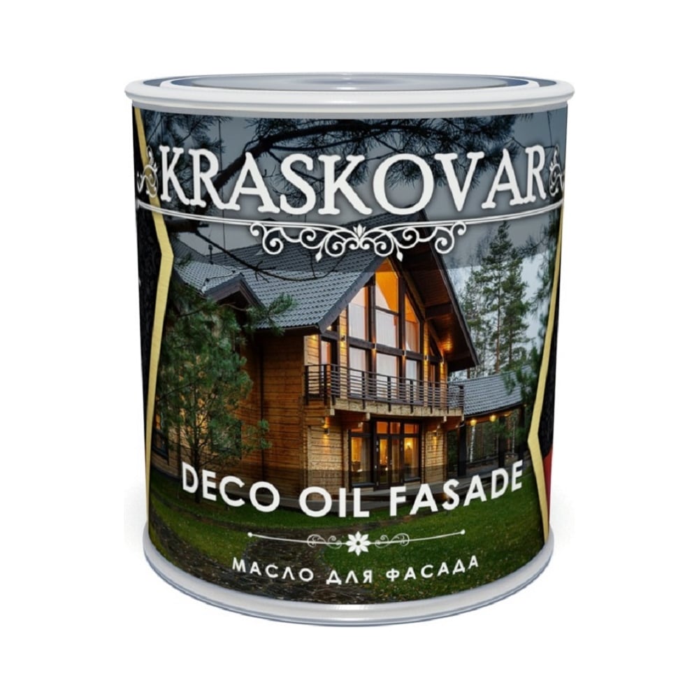 фото Масло для фасада kraskovar deco oil fasade волна, 0.75 л 1299