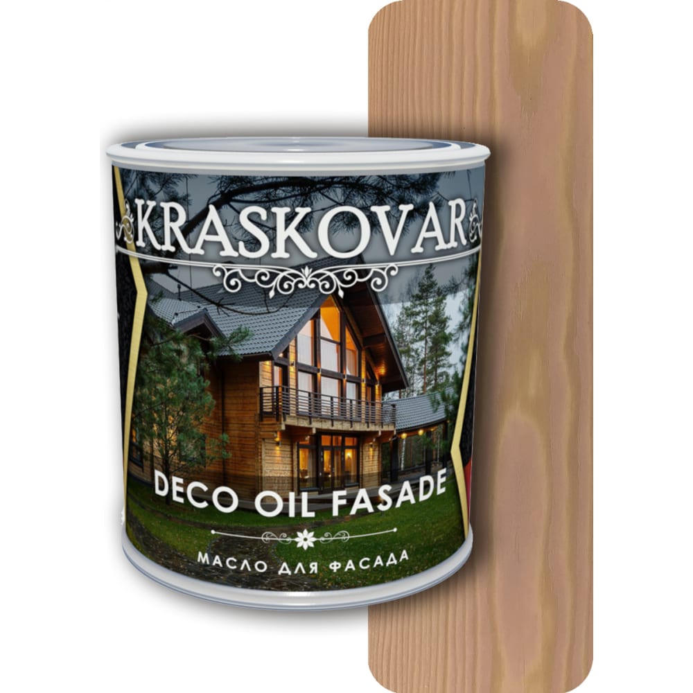 Масло для фасада Kraskovar, цвет имбирь 1296 Deco Oil Fasade - фото 1
