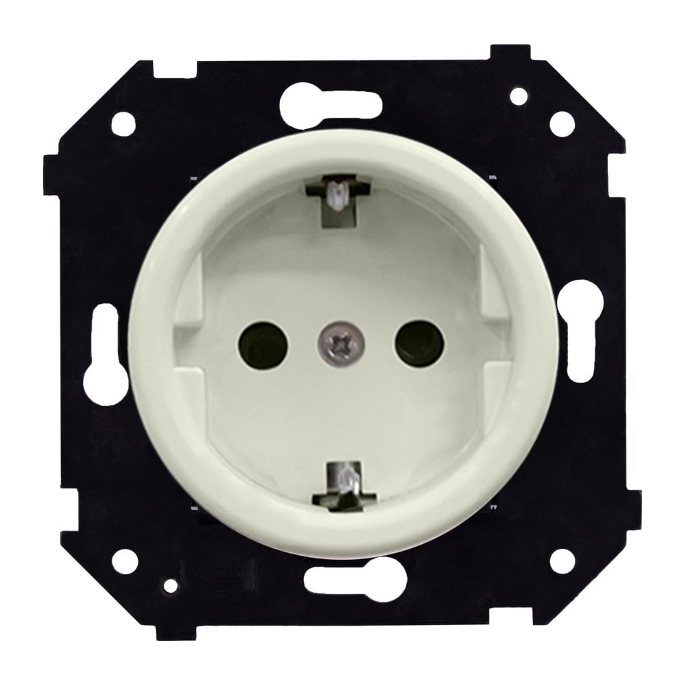 Изображение товара Розетка Bironi с скрытым монтажом слоновая кость B3-101-211M