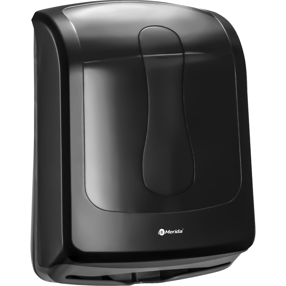 Изображение товара Диспенсер для бумажных полотенец Merida AEC101, пластик, черный, настенный, 2 пачки