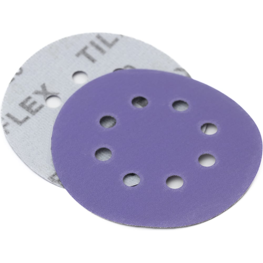 Изображение товара Абразивный круг CERAMIC 125 мм, P240, 8 отв., на липучке, 10 шт TILFLEX TL29-240/10