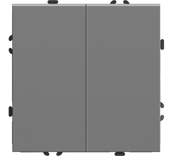 Изображение товара Переключатель 2-клавишный STEKKER (механизм), 250В, 10А, серия Эмили, RSW10-5107-10, платиново-серый, soft touch, 49947