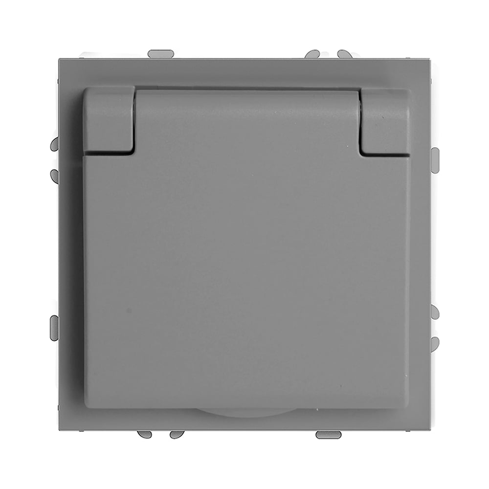 Изображение товара Розетка 1-местная STEKKER с крышкой и защитными шторками, RST16-5113-10