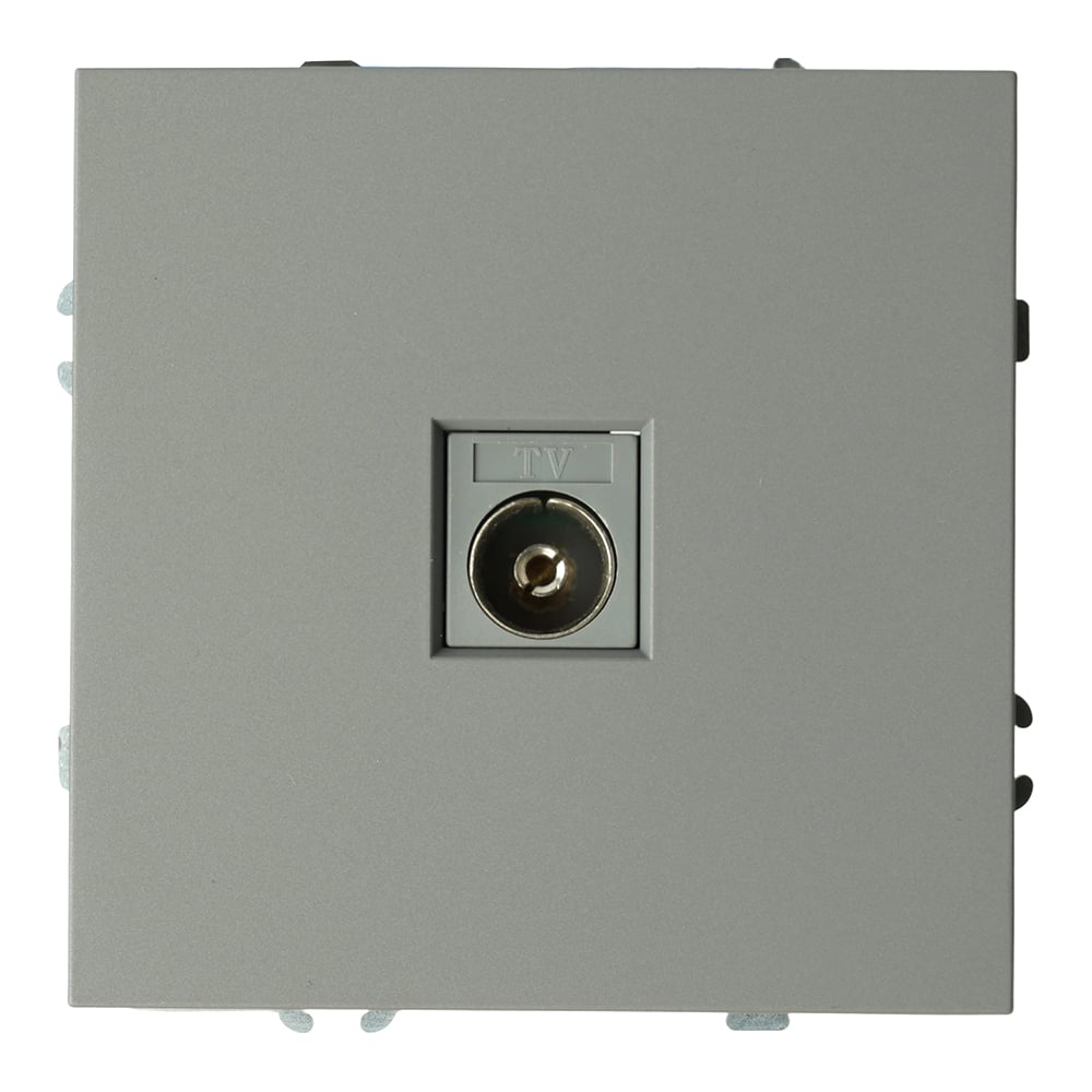 Изображение товара Розетка телевизионная STEKKER 1-местная механическая платиново-серая